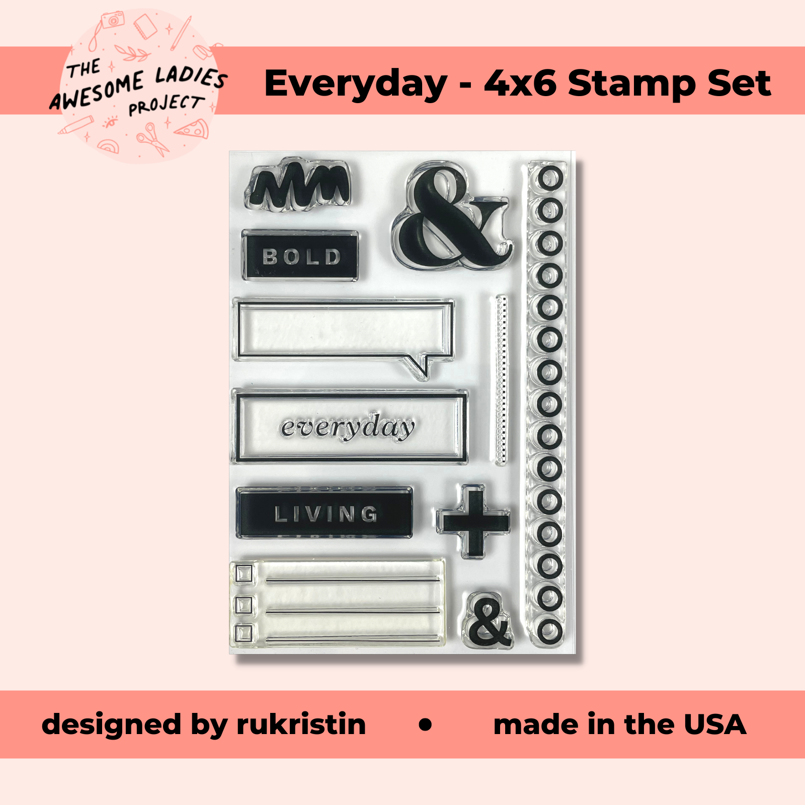 4x6 Clear Vinyl Stamp Sleeves - 5 Pack – The Awesome Ladies Project